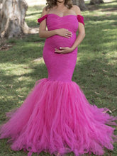 Load image into Gallery viewer, Fashion And Sexy Off-shoulder Mermaid Photo Dress for Pregnant Women
