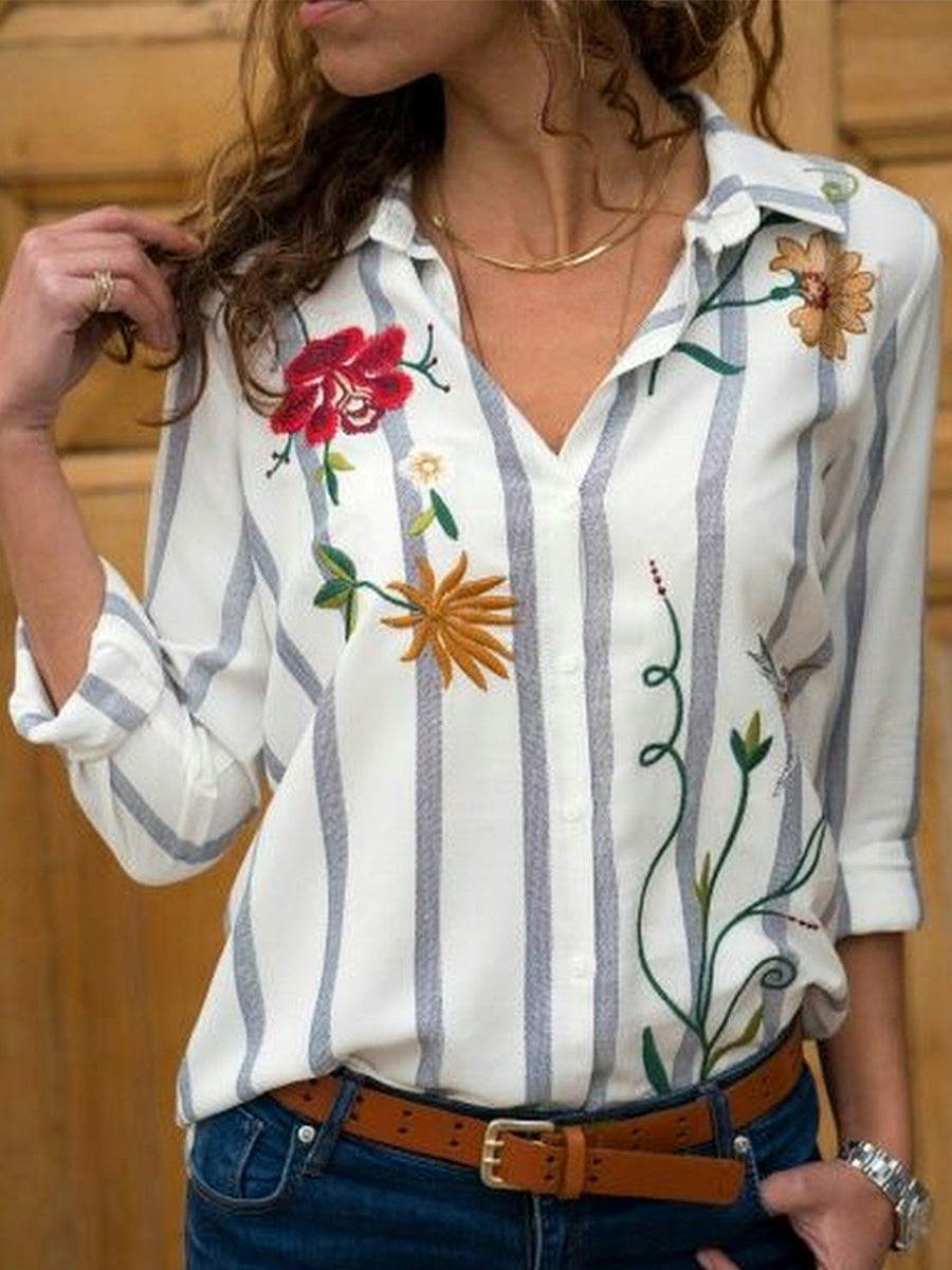 Autumn Ladies Print Shirt