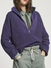 Load image into Gallery viewer, Half Pull-up Lapel Sweater
