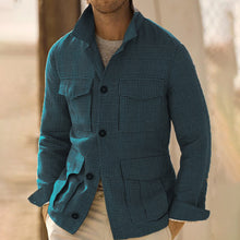 Load image into Gallery viewer, Fashionable Men's Stand Collar Check Jacket
