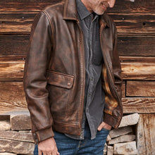 Load image into Gallery viewer, Retro Locomotive PU Waterproof Men's Coat
