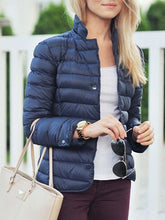 Load image into Gallery viewer, Short Stand Collar Padded Jacket
