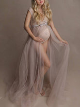 Load image into Gallery viewer, Temperament Sexy Slim Mesh Maternity Dress

