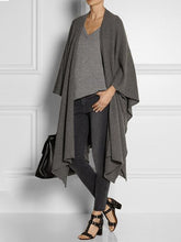 Load image into Gallery viewer, Grey Cashmere Wrap Shawl Women's Coat
