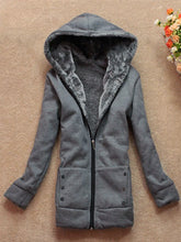 Load image into Gallery viewer, Fleece Hooded Autumn and Winter Warm Jacket
