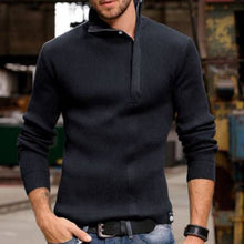 Load image into Gallery viewer, Men's Fashion Solid Color Stand Collar Knitted Top
