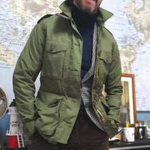 Load image into Gallery viewer, Men's Fashion Retro Casual Windproof Warm Zipper Hooded Jacket
