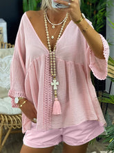 Load image into Gallery viewer, Women's Solid Color Cotton Tulle Casual Suit
