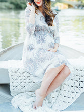 Load image into Gallery viewer, Maternity Loose V-Neck Printed Dress
