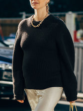 Load image into Gallery viewer, Maternity Casual And Comfortable Solid Color Knitted Long-Sleeved Top
