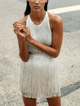 Load image into Gallery viewer, Fringe Off Shoulder Mini Women's Dresses

