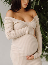 Load image into Gallery viewer, Maternity Wear Comfortable Fashion Strapless Casual Knitted Dress
