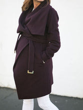 Load image into Gallery viewer, Fall/Winter Fashion Laple Lace-up Coat For Pregnant Woman
