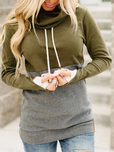 Load image into Gallery viewer, Color-Blocking Pure Cotton Pile Collar Women's Tops
