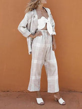 Load image into Gallery viewer, Fashion Long Sleeve Loose ButtonTop and Trousers Women's Suit
