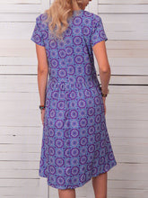 Load image into Gallery viewer, Round Neck Loose Pattern Printing Women's Casual Dress
